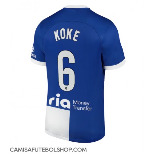 Camisa de time de futebol Atletico Madrid Koke #6 Replicas 2º Equipamento 2023-24 Manga Curta